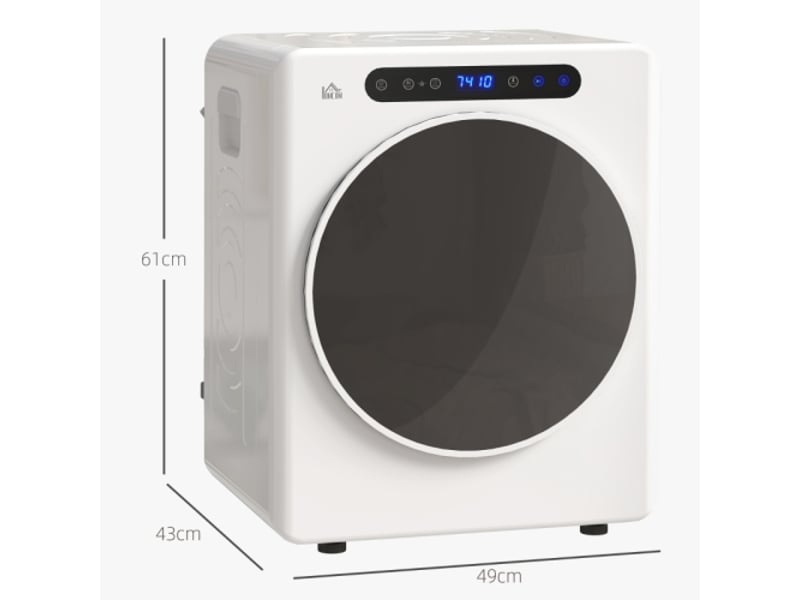 Mini sèche-linge blanc 3 kg, 6 programmes, 40-60 °c, compact, commande tactile - Conforama C