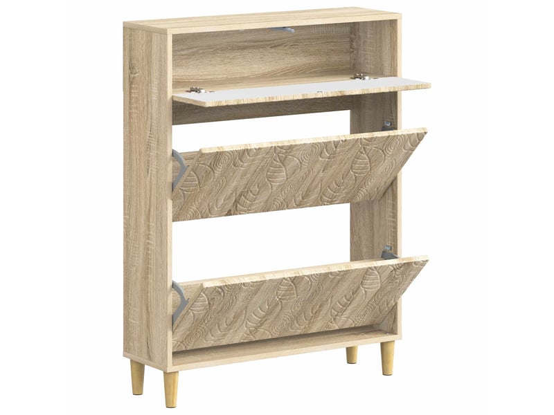  Meuble à chaussures, armoire à chaussures delft 78x24x103 cm bois d'ingénierie shl7148  - Conforama C
