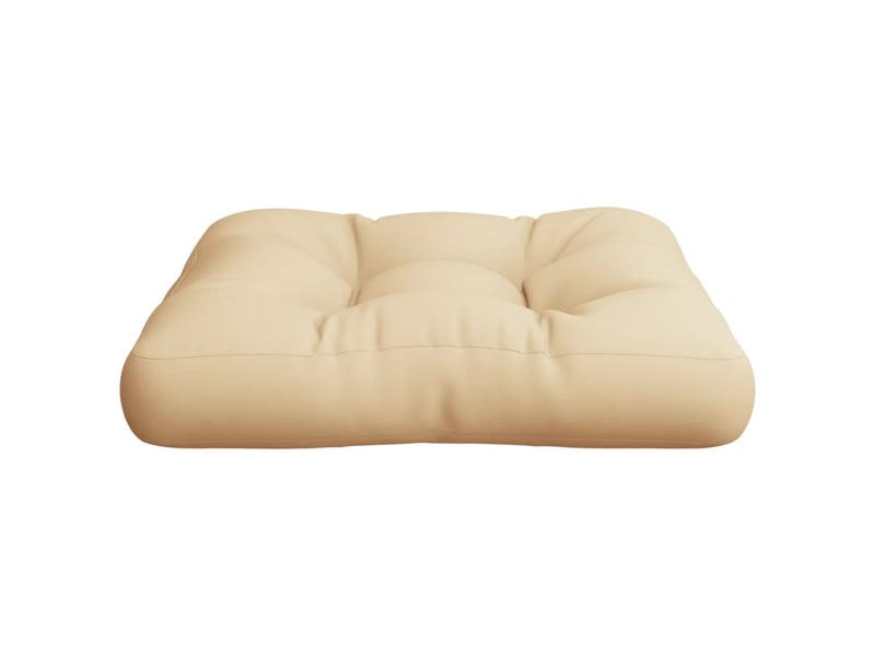 Coussin de palette, coussin de chaise, coussin de canapé beige 50x50x12 cm tissu cf55288  - Conforama E