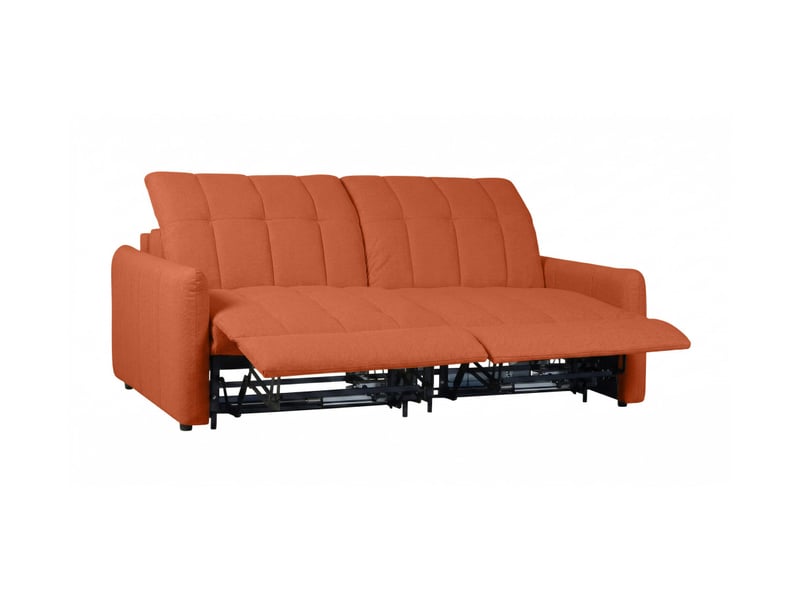  Canapé roma 2 places convertible avec relax électrique en tissu - terracotta ROMA - Conforama C