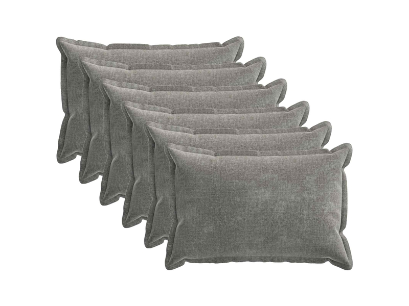  Lot de 6 housses de coussin houten gris foncé 30 x 50 cm cf49824  - Conforama A