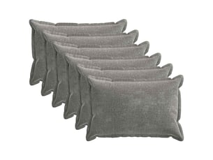 Lot de 6 housses de coussin houten gris foncé 30 x 50 cm cf49824