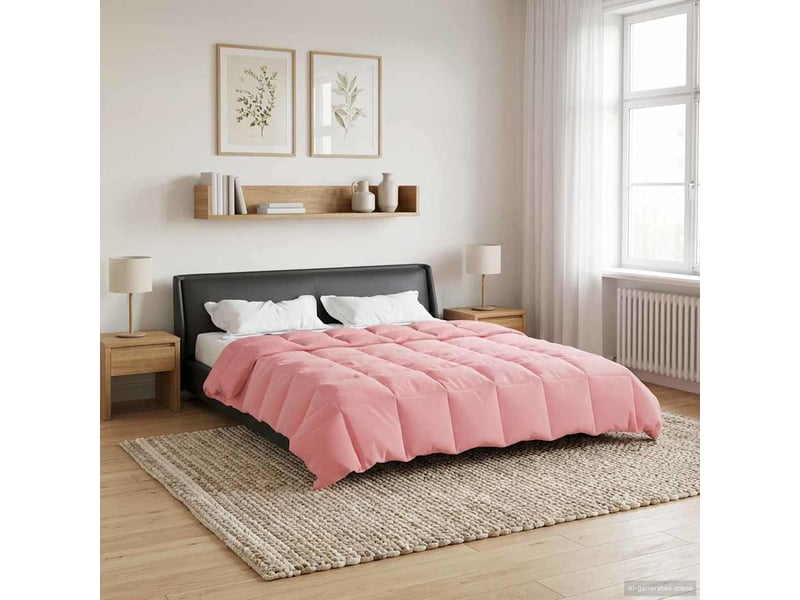  Couette - duvet d'été 220 x 260 cm été microfibre (100% polyester) rose  - Conforama B