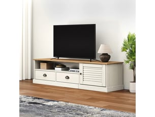 Meuble tv coloris blanc 156 cm <strong></strong>  <strong></strong>