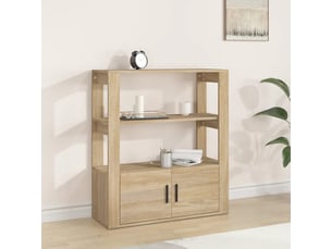 Buffet cuisine, meuble de rangement, commode chêne sonoma 80x30x90 cm bois d'ingénierie