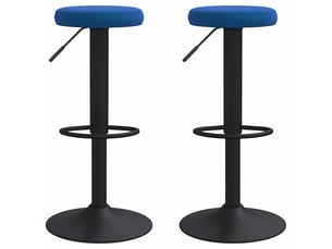 Lot de 2 tabouret de bar, chaise de bar bleu velours shl63539