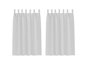 Lot de 2 rideaux occultants, rideaux black-out avec anneaux gris pâle 175 x 140 cm cf44661