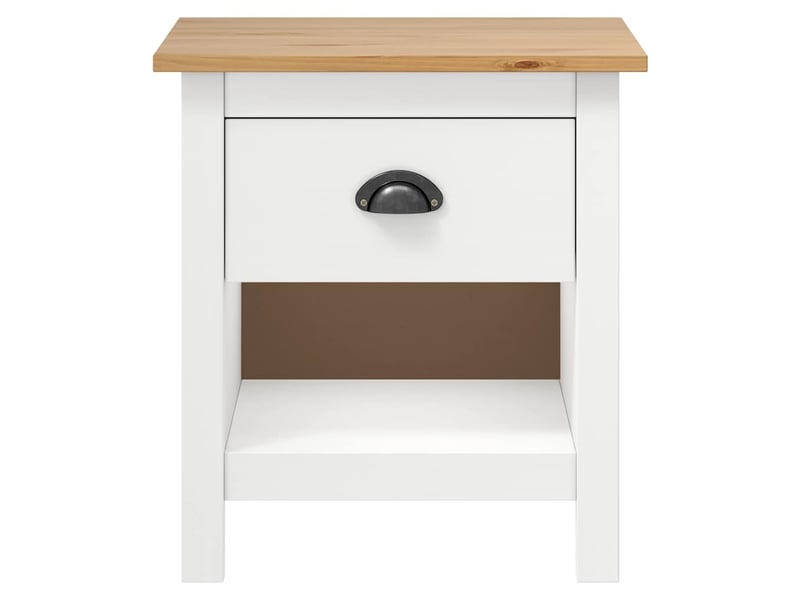  Lot de 2 tables de chevet - cabinet de chevet - table de nuit hill 46x35x49,5 cm bois de pin solide  - Conforama B