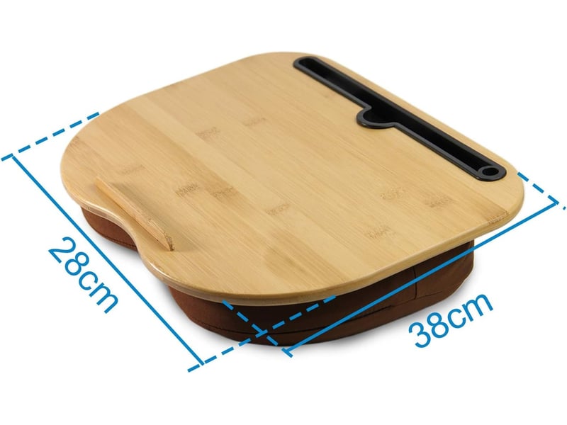  Coussin ordinateur portable jusqu'à 14 avec bande antidérapant et fente  - Conforama B