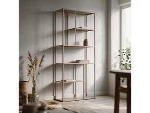 Bibliotheque coloris marron 5 étagère(s) <strong>HAPPY GARDEN</strong> <strong></strong> - 90 cm x 189 cm