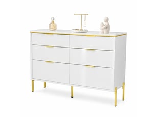 Buffet   6 tiroir(s) STILVORA  - 120 cm coloris blanc 