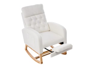 Fauteuil relax manuel MODENVIE  Tissu bouclette blanc vendu A l'unité