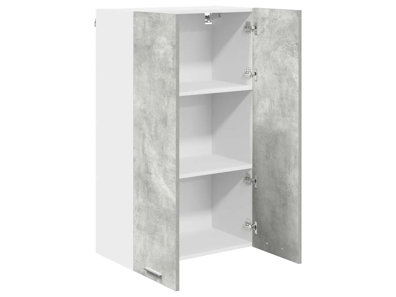  Armoire suspendue moderne grande capacité rangement intérieur 60 x 31 x 100 cm en bois d'ingénierie gris béton 02_0053396  - Conforama B