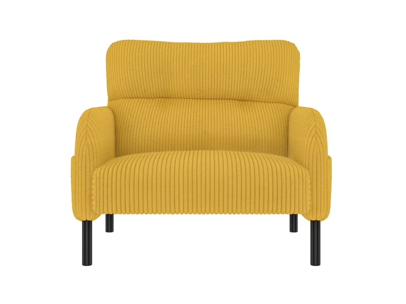  Fauteuil en velours avec accoudoirs et poches latérales, assise confortable  - Conforama A
