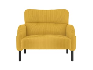 Fauteuil fixe MAISONORA  Velours côtelé jaune