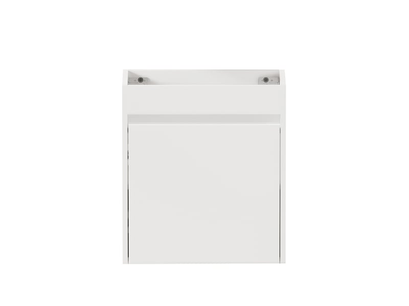  Meuble de salle de bain blanc de 46 cm - meuble de rangement spacieux - 1 porte avec fermeture douce  - Conforama A