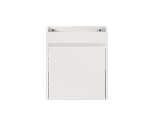 Meuble de salle de bain blanc de 46 cm - meuble de rangement spacieux - 1 porte avec fermeture douce