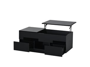 Table basse coloris noir PANGIVO N625P404441S - 45 cmx100 cm