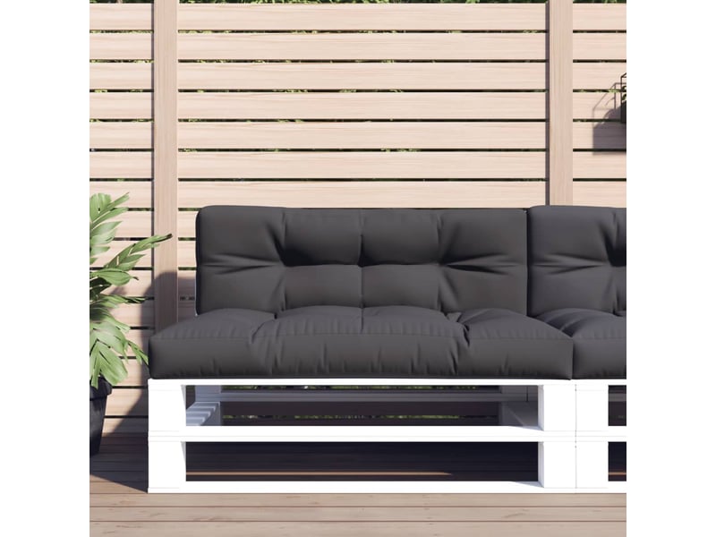  Lot de 2 coussins de palette, coussins de canapé anthracite tissu cf59480  - Conforama B