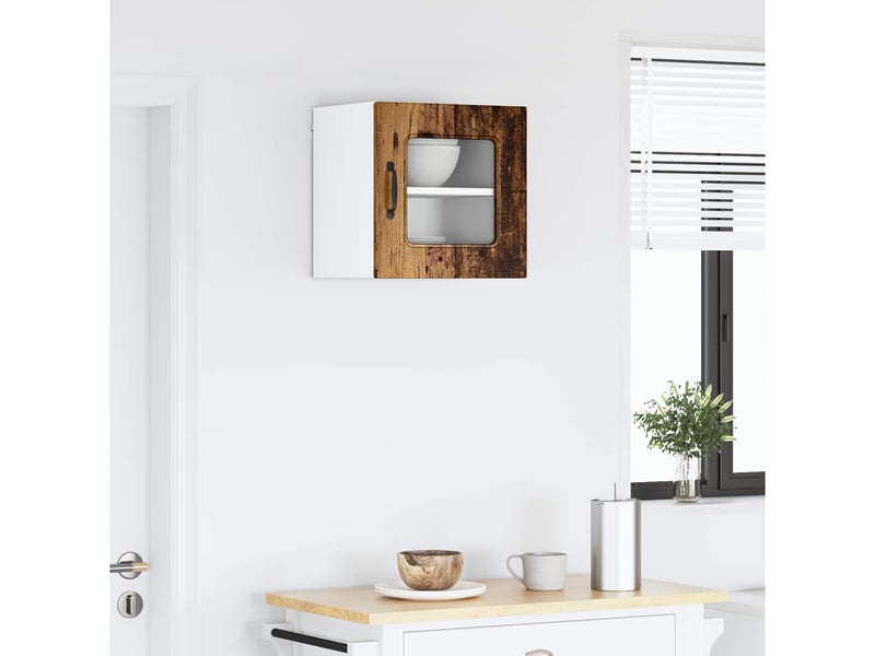 Meuble mural de cuisine | armoire de cuisine bois ancien 40x31x40cm shl4678 - Conforama D