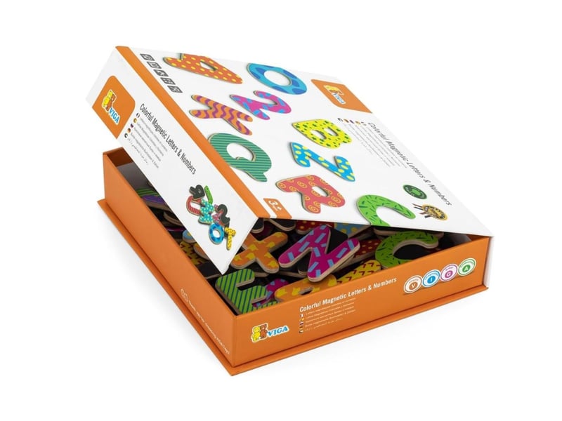  Lettres et chiffres magnétiques viga 59429 - 77 pièces 6934510594299 - Conforama C