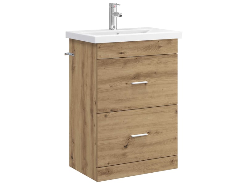  Ensemble de mobilier de salle de bain chêne artisanal shl6355  - Conforama A
