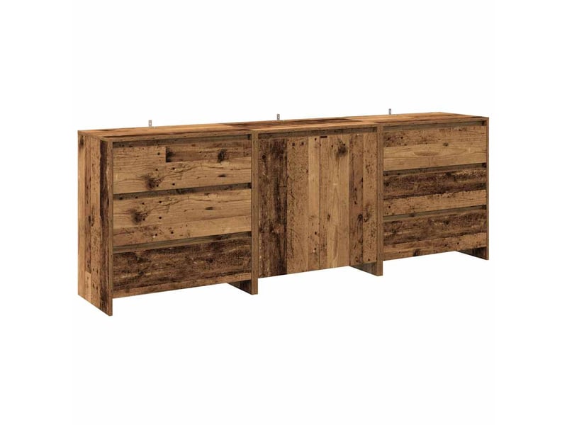  Buffet 3 pcs - bahut - meuble de rangement vieux bois bois d'ingénierie  - Conforama A