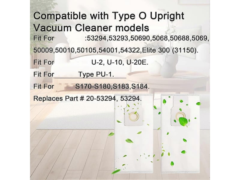  10 pcs 53294 style o hepa cloth vacuum bags for kenmore 5068 50688 53294 50105 bu1017 31140 31150 vacuum cleaner parts  - Conforama D