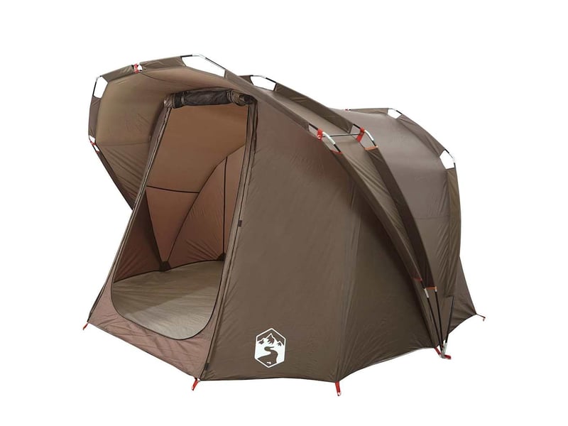 Tente de pêche, tente de camping 4 personnes marron imperméable  - Conforama D