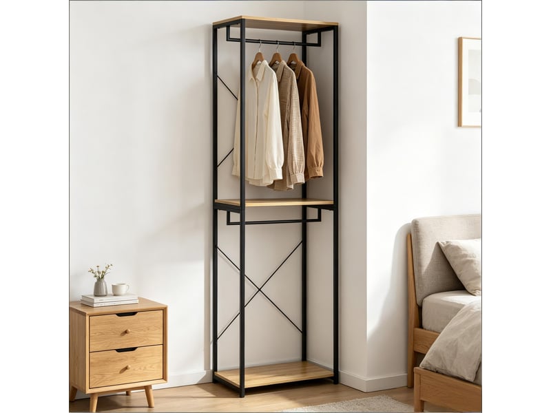  Penderie ouverte au design épuré, portant à vêtements, rangement ouvert  - Conforama D
