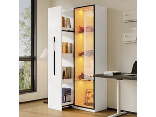 Vitrine coloris blanc 3 étagère(s) SAPGAKS  - 70 cmx160 cm