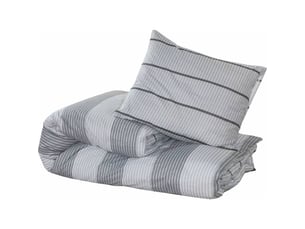 Ensemble de housse de couette gris 140x200 coton