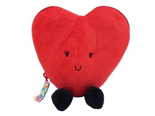 Peluche réversible cœur fleur rouge flipetz
