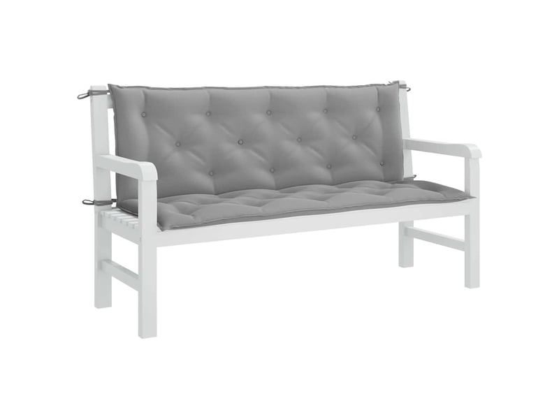  Coussin de banc de jardin, coussin d'assise gris 150x(50+50)x7 cm tissu oxford cf52726  - Conforama D