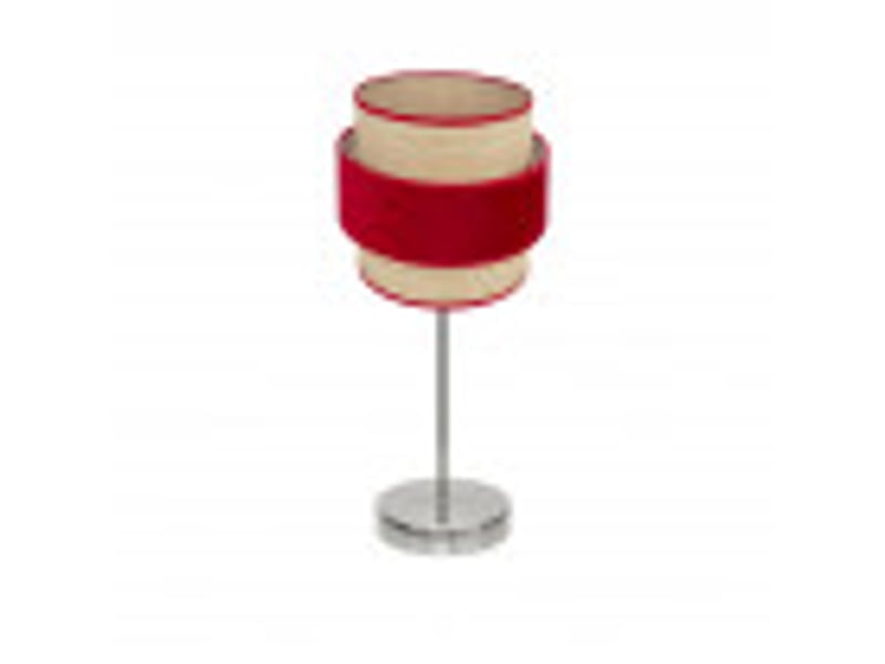  Lampe à poser fabrilamp reyes nickelnaturel-rouge 1 x e14 43 x 18 x 18 cm 177471007 - Conforama B