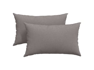 Lot de 2 coussins de canapé, coussins décoratifs tissu taupe 50 x 30 cm cf58958