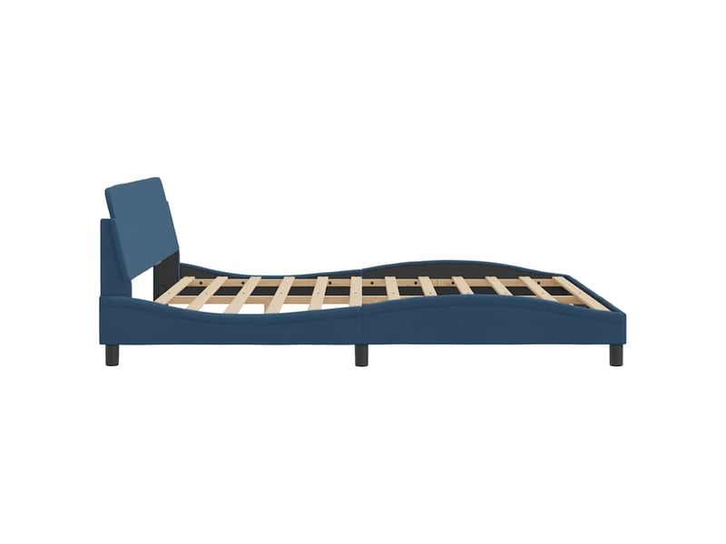  Lit double- lit adulte -  cadre de lit avec tête de lit dover bleu 180x200cm tissu  - Conforama D