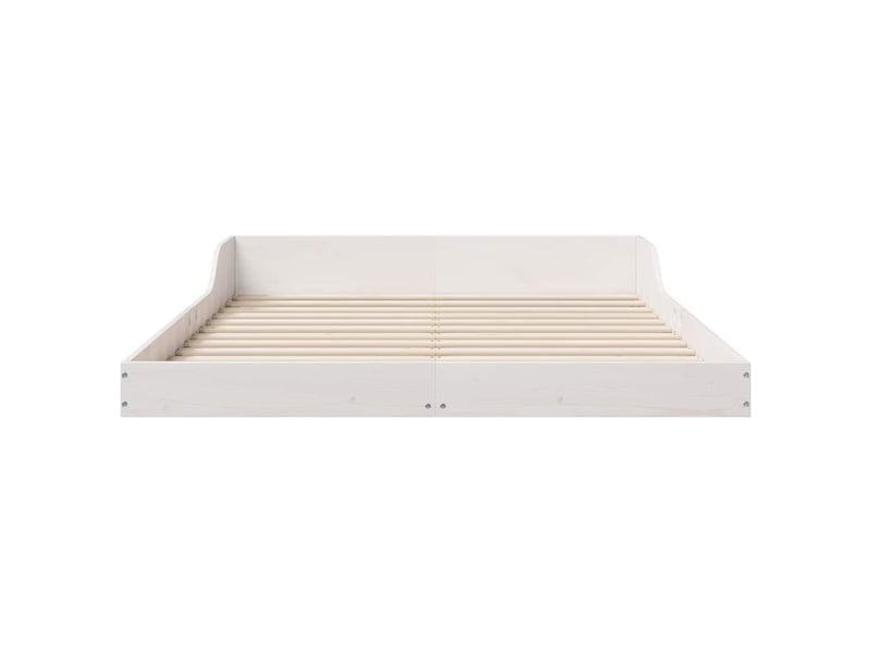  Lit double- lit adulte -  cadre de lit blanc 140 x 190 cm pin massif  - Conforama D