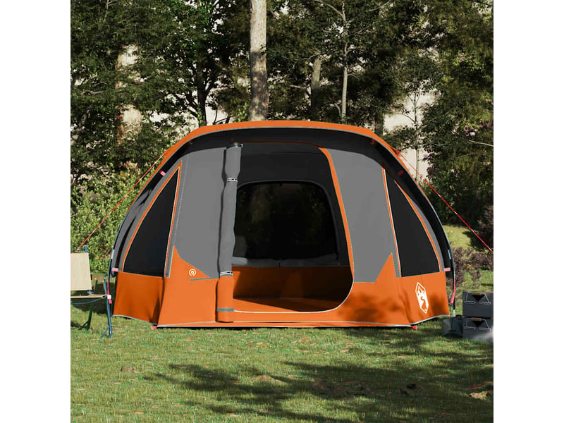  Tente de camping, tente de cabine familiale 6 personnes gris orange imperméable shl46993  - Conforama D