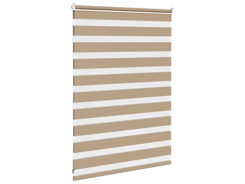 Store zèbre, store de fenêtre marron sable largeur du tissu 105,9 cm polyester cf48753 - Conforama D