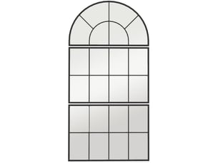Miroir forme atypique 0 suspendre coloris noir <strong>FLORAGRACE</strong> <strong></strong> - 86.5 cm x 76 cm