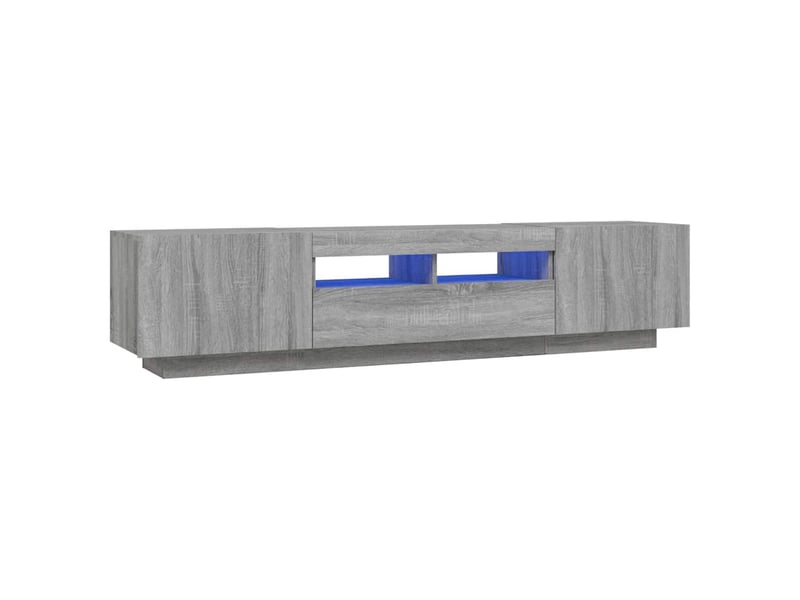 Ensemble de meubles tv avec lumières led 2 pcs sonoma gris shl99583 - Conforama A