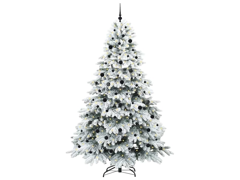  Sapin de noël, arbre de noël artificiel avec 300 led blanc 240 cm pe et pvc cf61230  - Conforama C