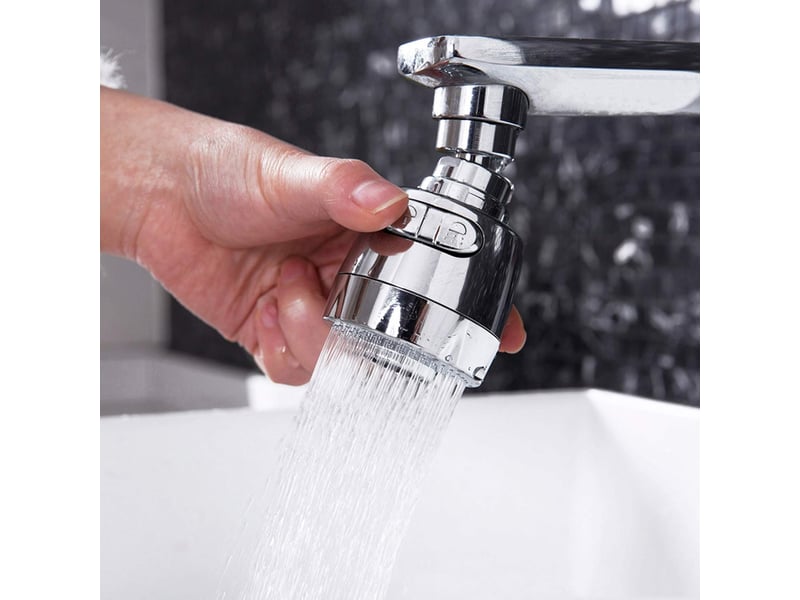  Aérateur de robinet rotatif de 360 degrés avec filtre économiseur d'eau et diffuseur de robinet - accessoire de cuisine (court)  - Conforama C