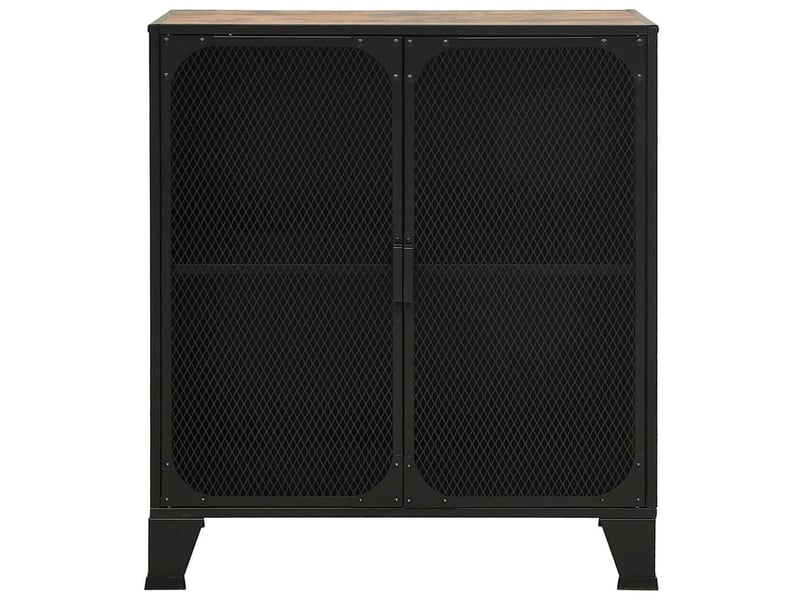  Armoires de rangement 2 pcs marron 72x36x82 cm métal et mdf  - Conforama D