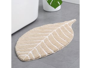 Tapis douche absorbant rapide forme naturelle feuille antidérapant épais duveteux pour salle de bain familiale-4060cm
