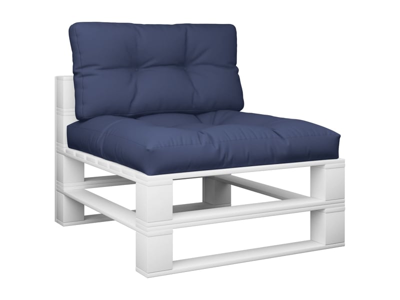  Ensemble de coussins en palette bleu marine 70x40x12 cm tissu cf60911  - Conforama C