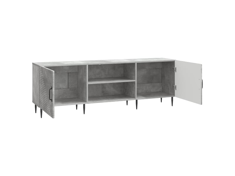  Meuble tv - banc tv - meuble de rangement 150 x 31 x 50 cm gris béton bois d'ingénierie  - Conforama E