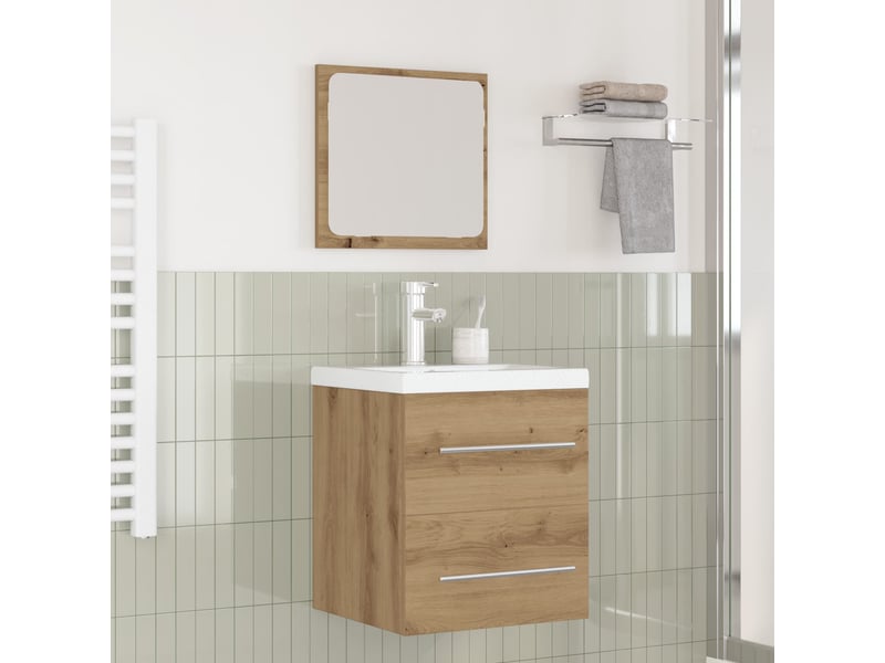 Ensemble de mobilier de salle de bain 2 pièces chêne artisanal cf64213 - Conforama B
