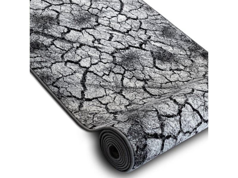Tapis de couloir silver terra sol fissuré gris 70cm 70x240 cm - Conforama B
